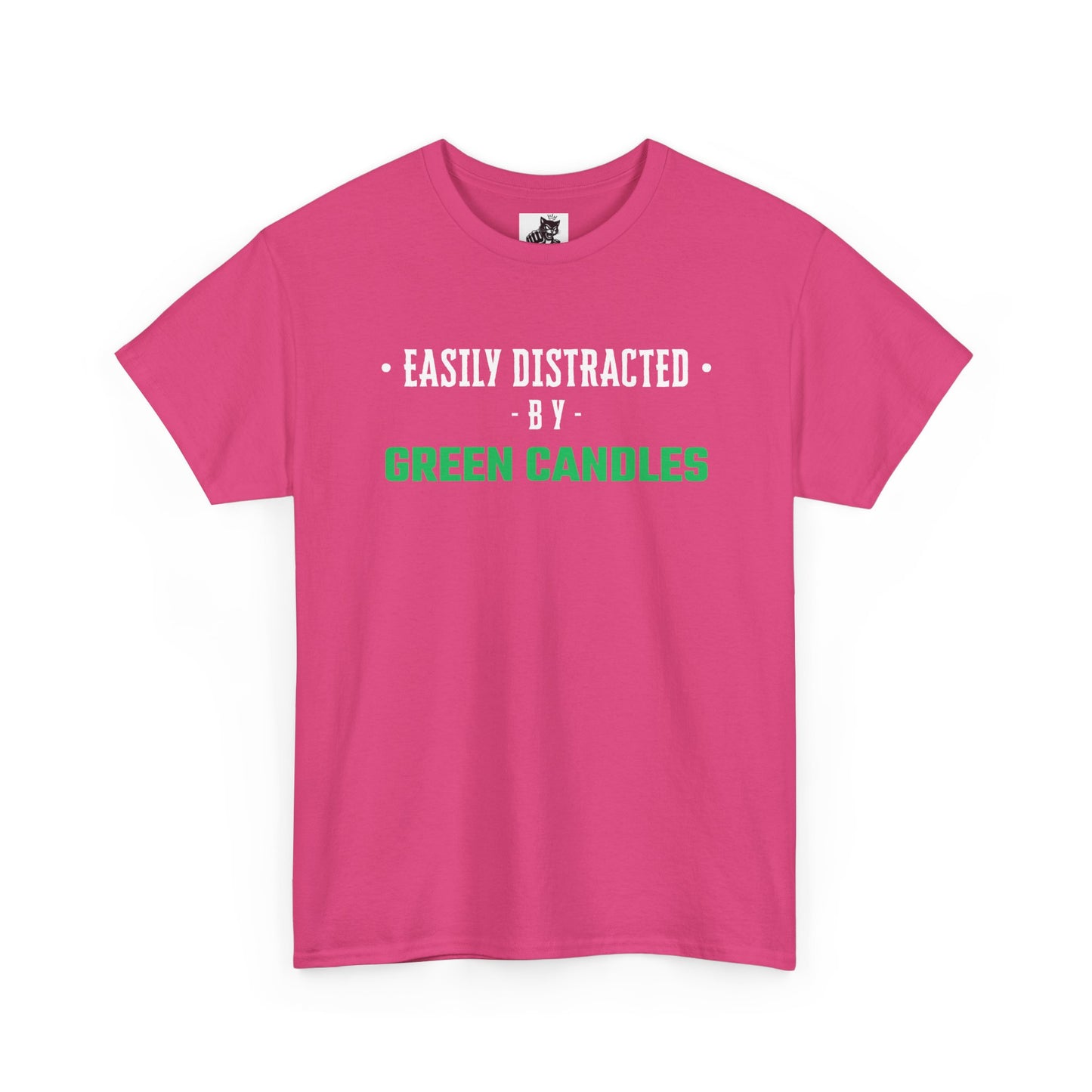 Easily Distracted By Green Candles (Version 2) Graphic Tee - Unisex Cotton T-Shirt