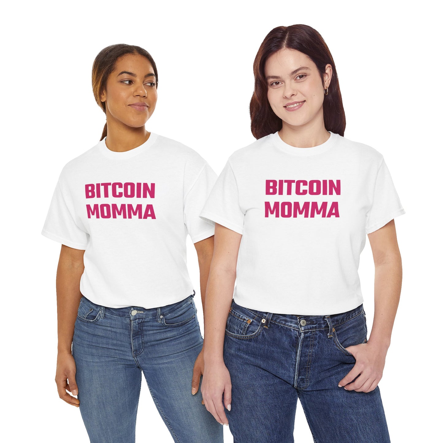 Bitcoin Momma (Version 2) Graphic Tee - Unisex Cotton T-Shirt