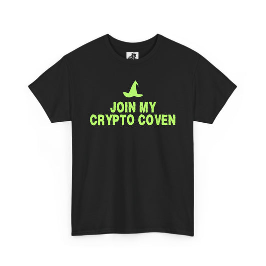 Join My Crypto Coven (Version 2) Graphic Tee - Crypto Halloween Witch T-Shirt