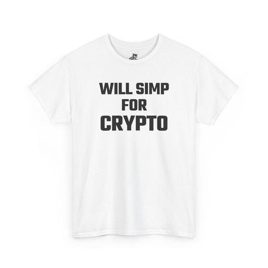 Will Simp For Crypto Graphic Tee - Unisex Cotton T-Shirt