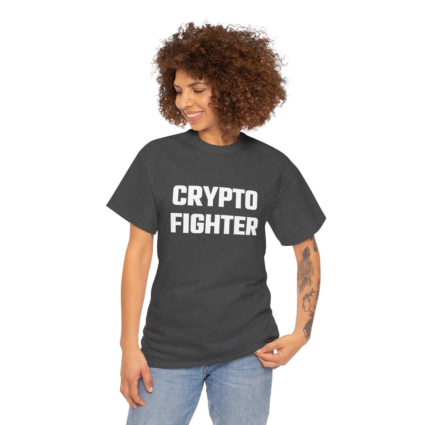 Crypto Fighter Graphic Tee - Crypto Themed T-Shirt