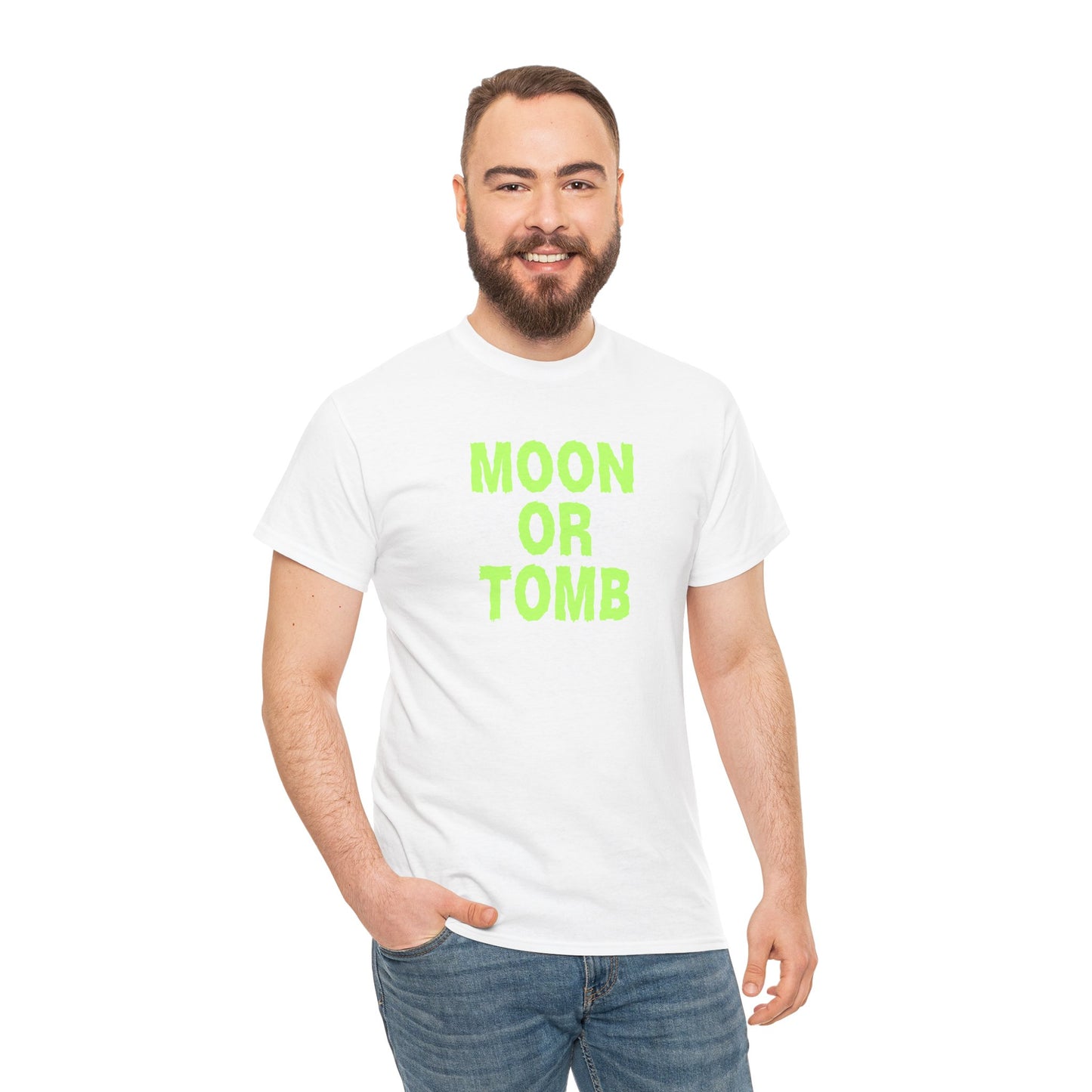 Moon Or Tomb (Version 2) Graphic Tee - Crypto Halloween T-Shirt