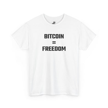 Bitcoin Equals Freedom Crypto Themed T-Shirt