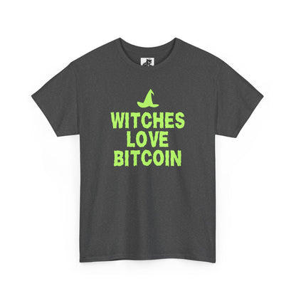Witches Love Bitcoin (Version 2) Graphic Tee - Crypto Halloween Witch T-Shirt