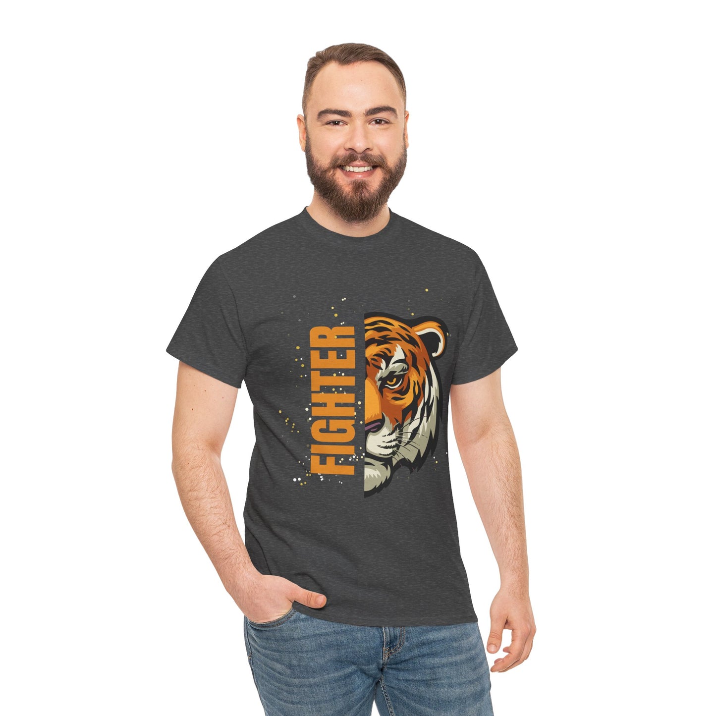 Fighter Tiger Graphic Tee - Unisex Cotton T-Shirt