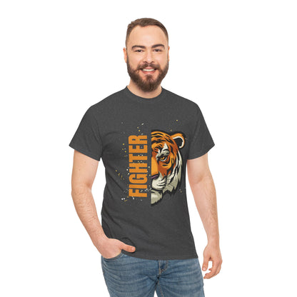 Fighter Tiger Graphic Tee - Unisex Cotton T-Shirt