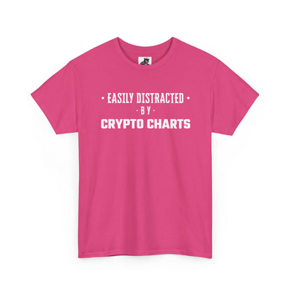 Easily Distracted By Crypto Charts Graphic Tee - Unisex Cotton T-Shirt