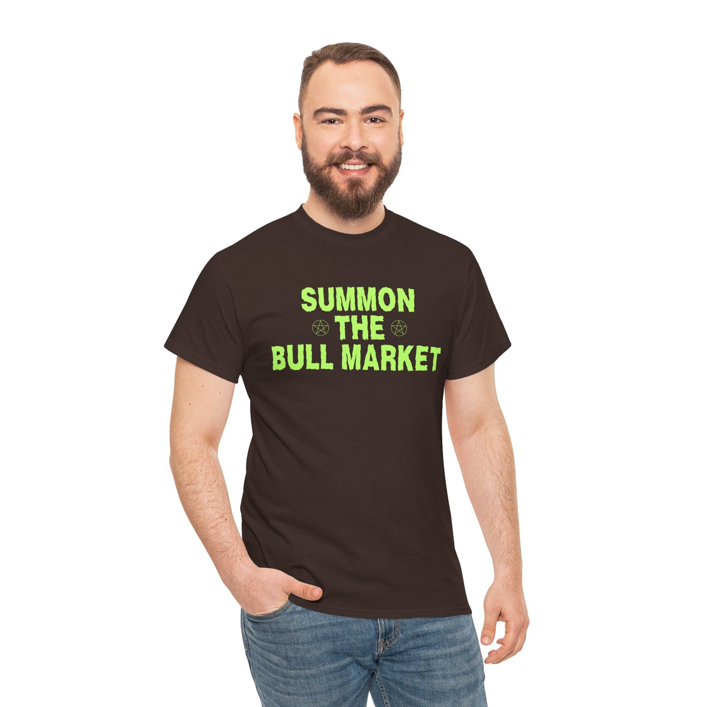 Summon The Bull Market (Version 2) Graphic Tee - Crypto Halloween T-Shirt
