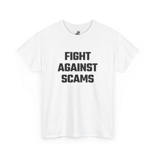 Fight Against Scams Graphic Tee - Unisex Cotton T-Shirt