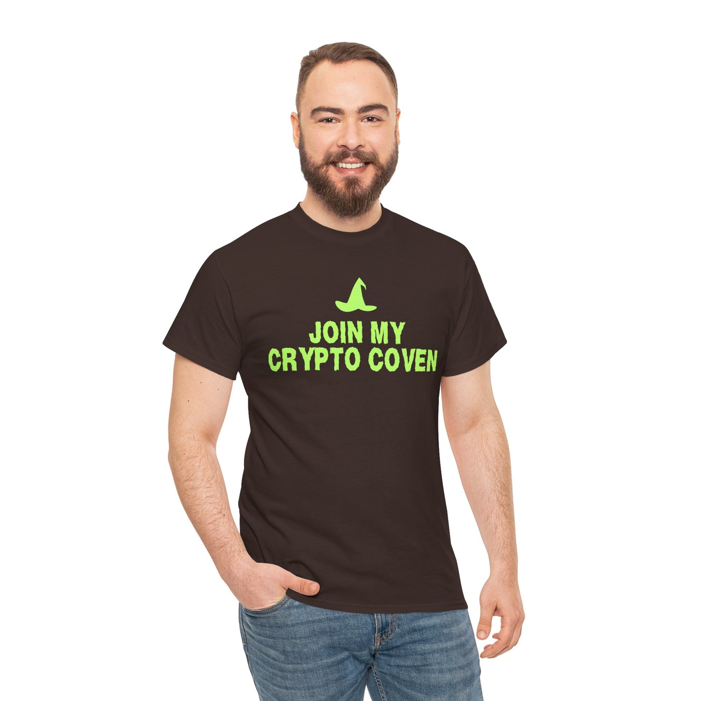 Join My Crypto Coven (Version 2) Graphic Tee - Crypto Halloween Witch T-Shirt