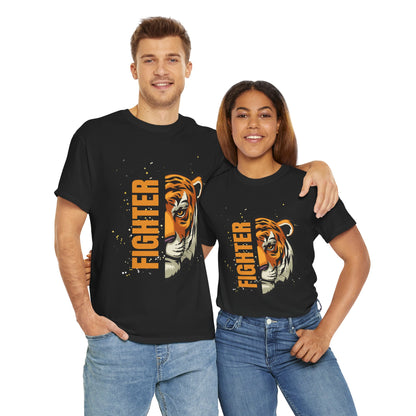 Fighter Tiger Graphic Tee - Unisex Cotton T-Shirt