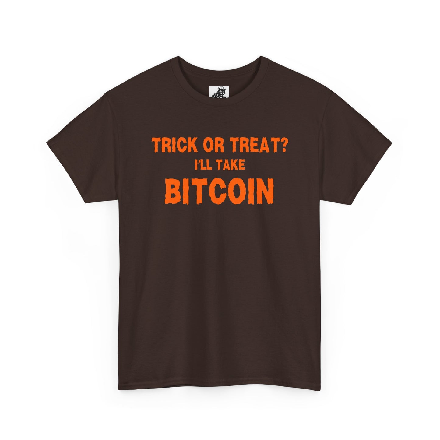 Trick Or Treat I'll Take Bitcoin Graphic Tee - Crypto Halloween T-Shirt