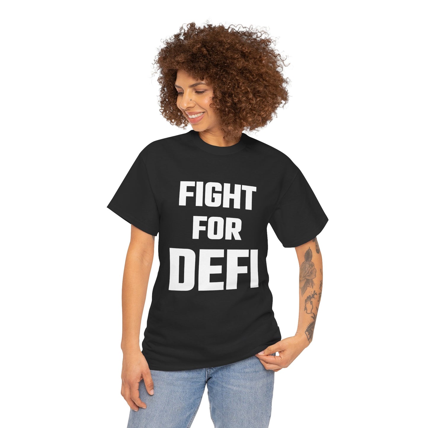Fight for Defi Graphic Tee - Unisex Cotton T-Shirt