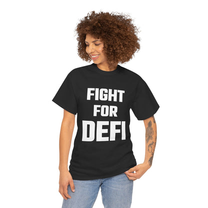 Fight for Defi Graphic Tee - Unisex Cotton T-Shirt