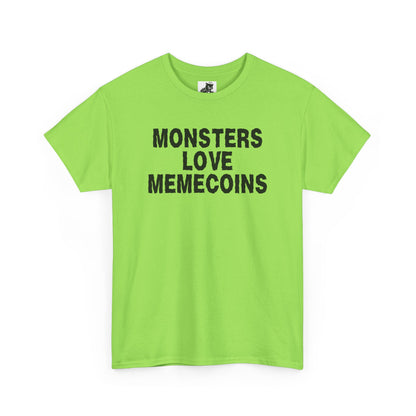 Monsters Love Memecoins (Version 2) Graphic Tee - Crypto Halloween T-Shirt