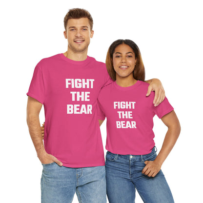Fight The Bear Graphic Tee - Unisex Cotton T-Shirt