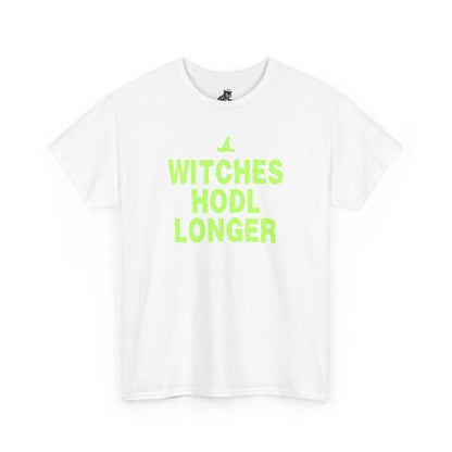 Witches HODL Longer (Version 2) Graphic Tee - Crypto Halloween Witch T-Shirt