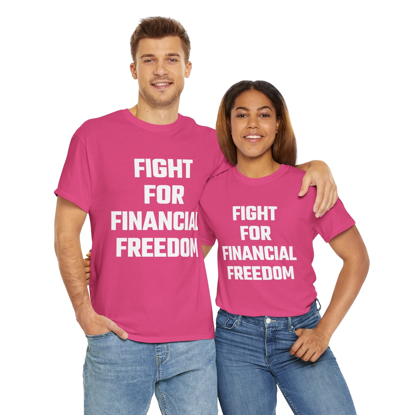 Fight for Financial Freedom Graphic Tee - Unisex Cotton T-Shirt