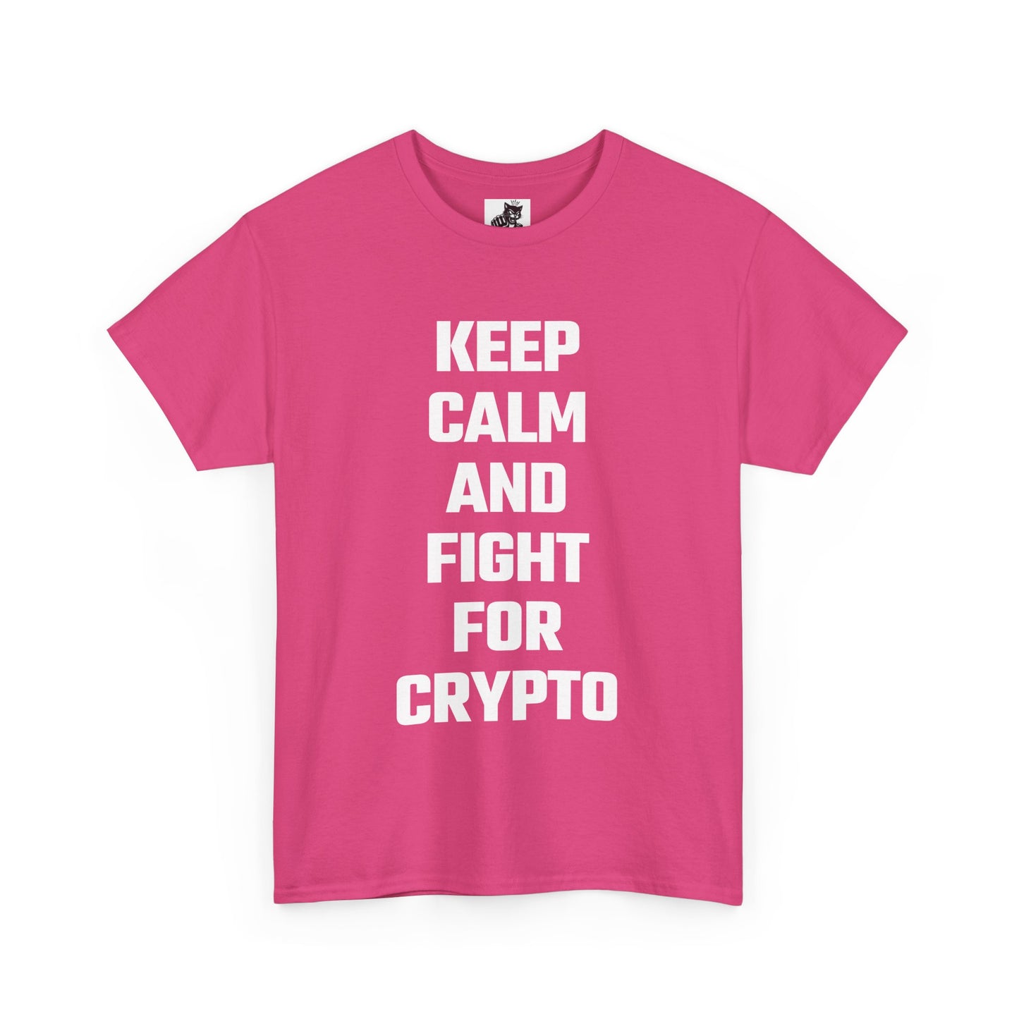 Keep Calm And Fight For Crypto Graphic Tee - Unisex Cotton T-Shirt