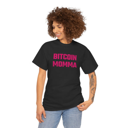 Bitcoin Momma (Version 2) Graphic Tee - Unisex Cotton T-Shirt