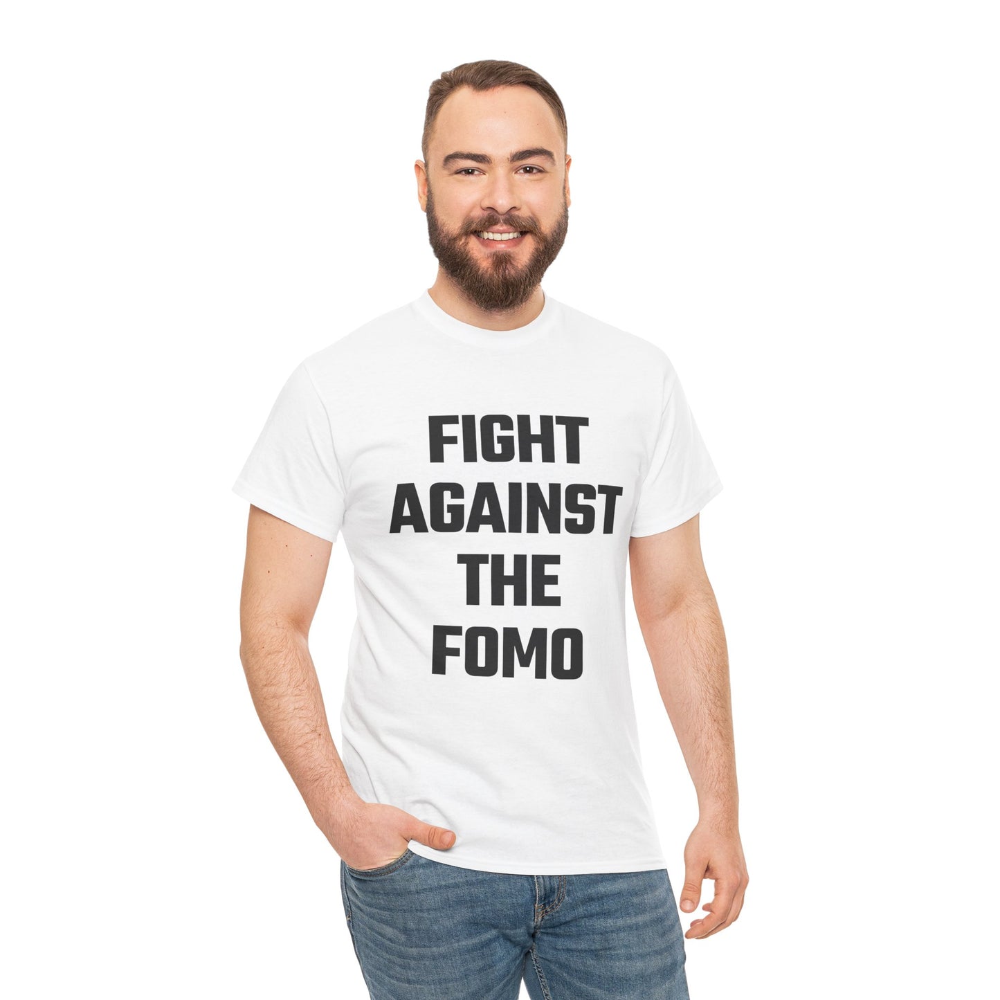 Fight Against The FOMO Graphic Tee - Unisex Cotton T-Shirt
