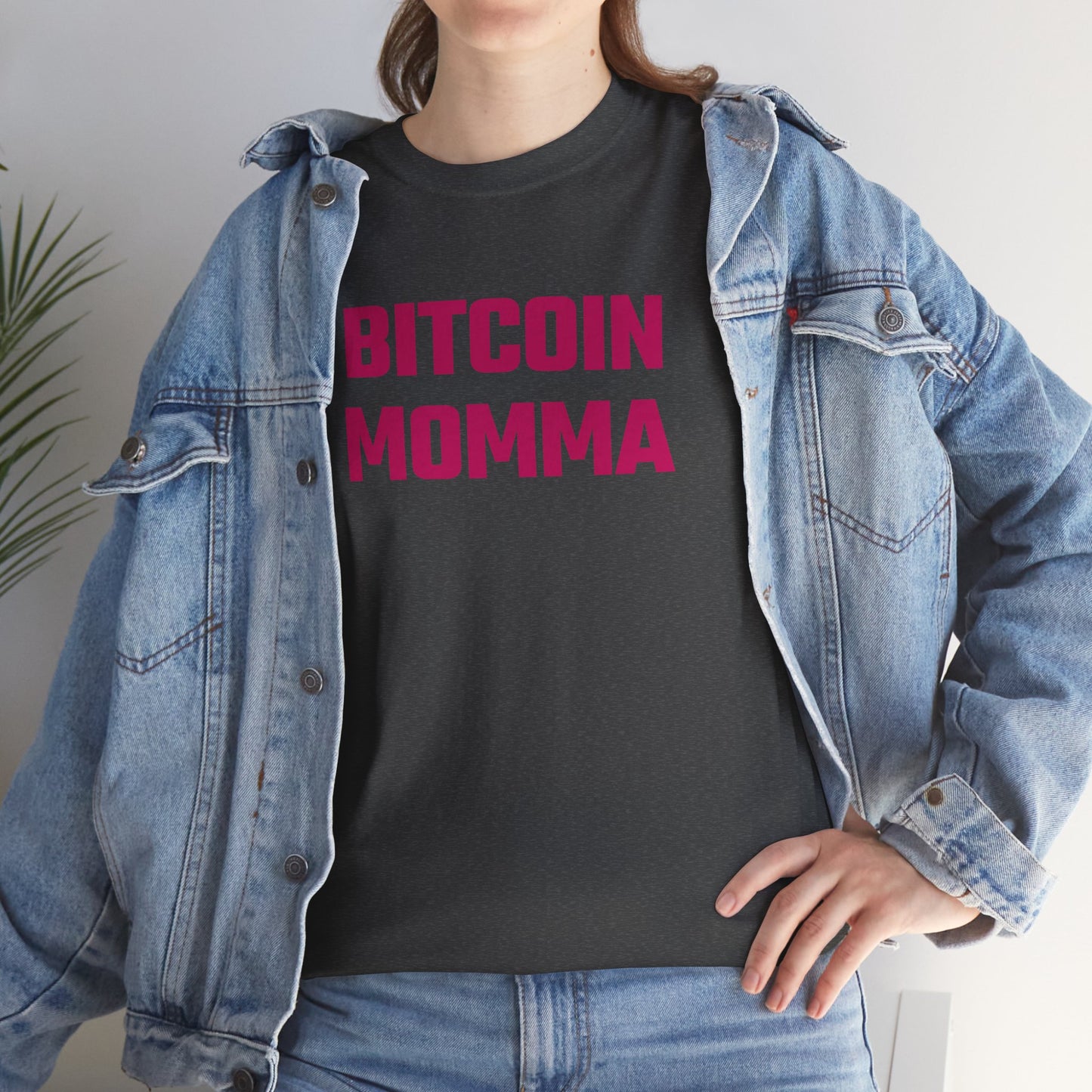 Bitcoin Momma (Version 2) Graphic Tee - Unisex Cotton T-Shirt