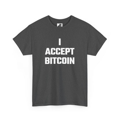 I Accept Bitcoin Graphic Tee - Unisex Cotton T-Shirt