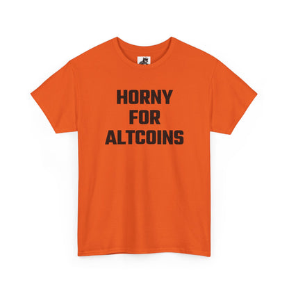 Horny For Altcoins (Version 2) Crypto Themed T-Shirt