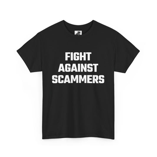 Fight Against Scammers Graphic Tee - Unisex Cotton T-Shirt