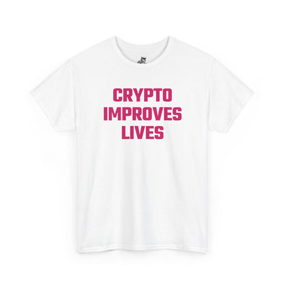 Crypto Improves Lives Graphic Tee - Unisex Cotton T-Shirt
