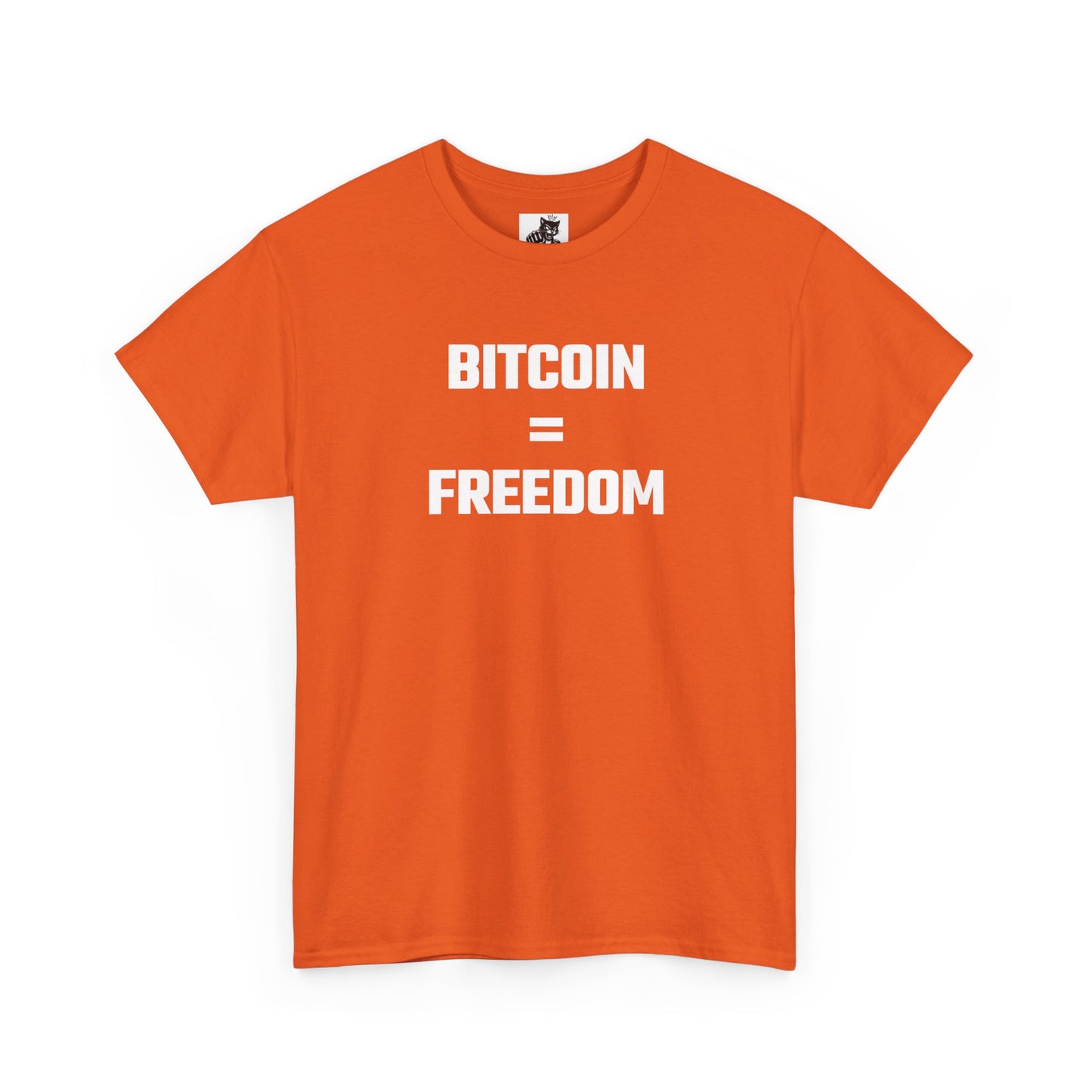 Bitcoin Equals Freedom Crypto Themed T-Shirt