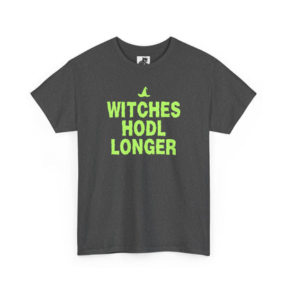 Witches HODL Longer (Version 2) Graphic Tee - Crypto Halloween Witch T-Shirt