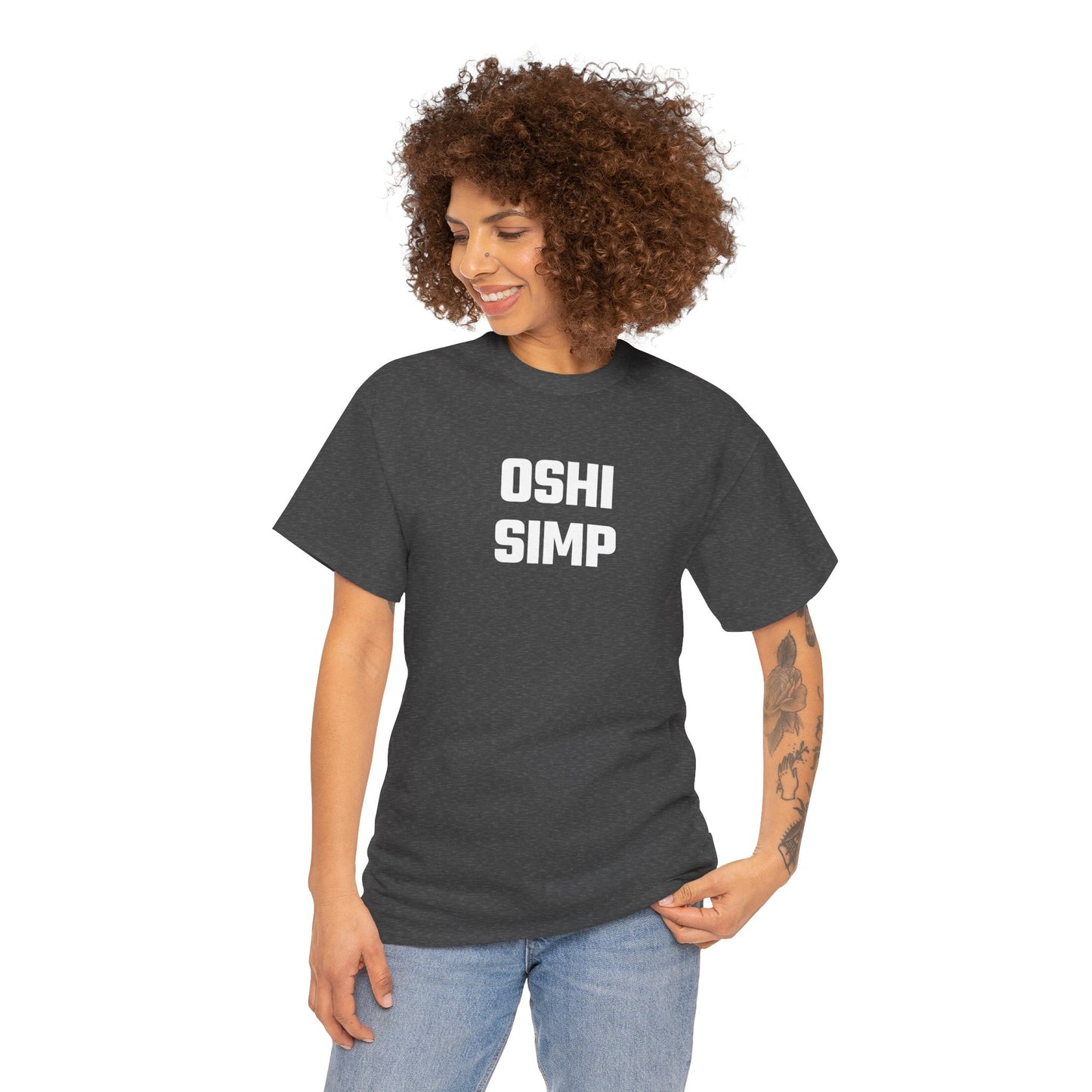 Oshi Simp Graphic Tee - Unisex Cotton T-Shirt