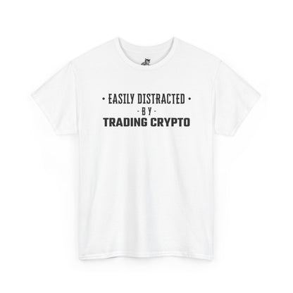 Easily Distracted By Trading Crypto Graphic Tee - Unisex Cotton T-Shirt