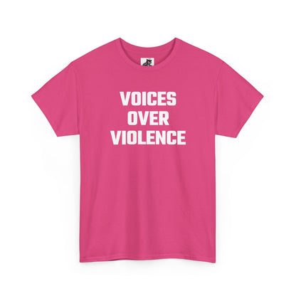 Voices Over Violence Graphic Tee - Unisex Cotton T-Shirt