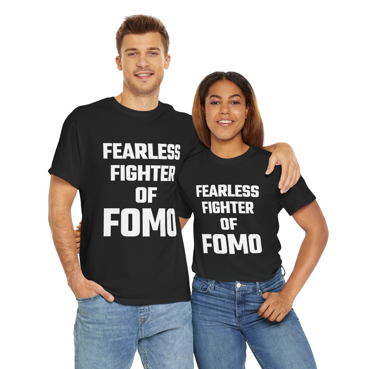 Fearless Fighter of FOMO Graphic Tee - Unisex Cotton T-Shirt