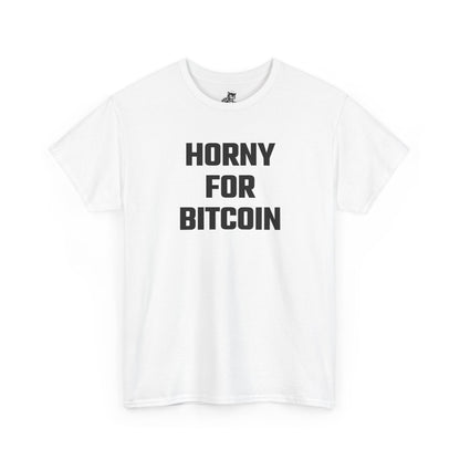 Horny For Bitcoin Crypto Themed T-Shirt