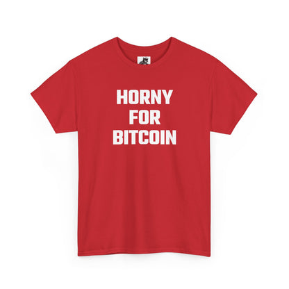 Horny For Bitcoin Crypto Themed T-Shirt