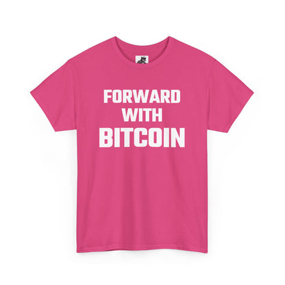 Forward With Bitcoin Graphic Tee - Unisex Cotton T-Shirt