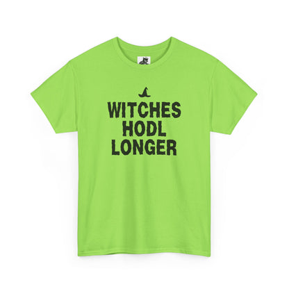 Witches HODL Longer (Version 2) Graphic Tee - Crypto Halloween Witch T-Shirt