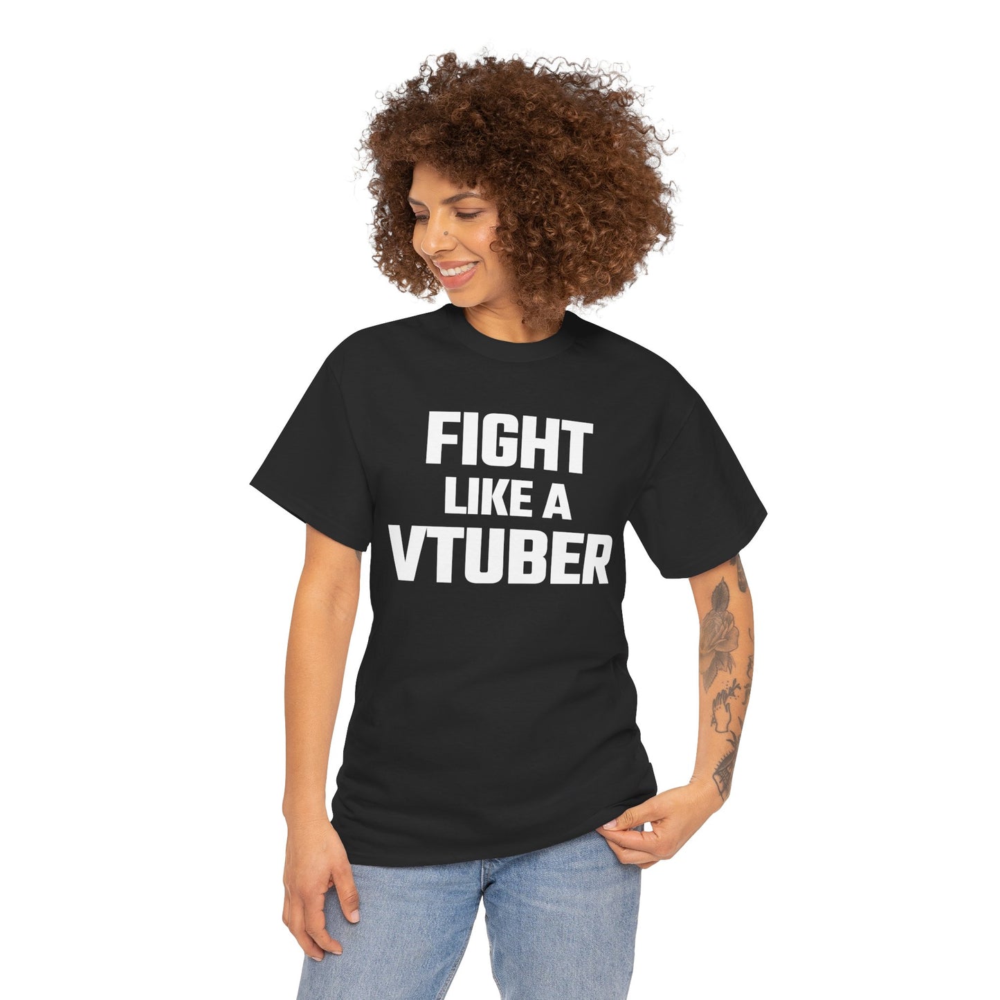 Fight Like A VTuber Graphic Tee - Unisex Cotton T-Shirt