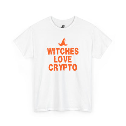 Witches Love Crypto Graphic Tee - Crypto Halloween Witch T-Shirt