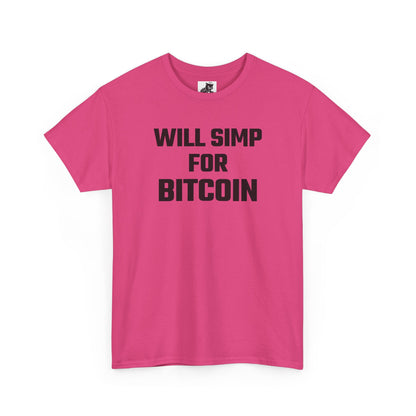 Will Simp For Bitcoin (Version 2) Graphic Tee - Unisex Cotton T-Shirt