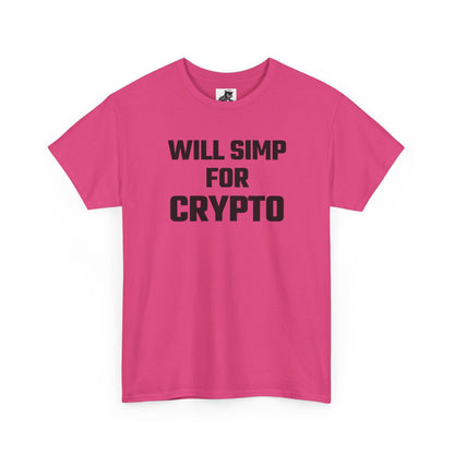 Will Simp For Crypto (Version 2) Graphic Tee - Unisex Cotton T-Shirt
