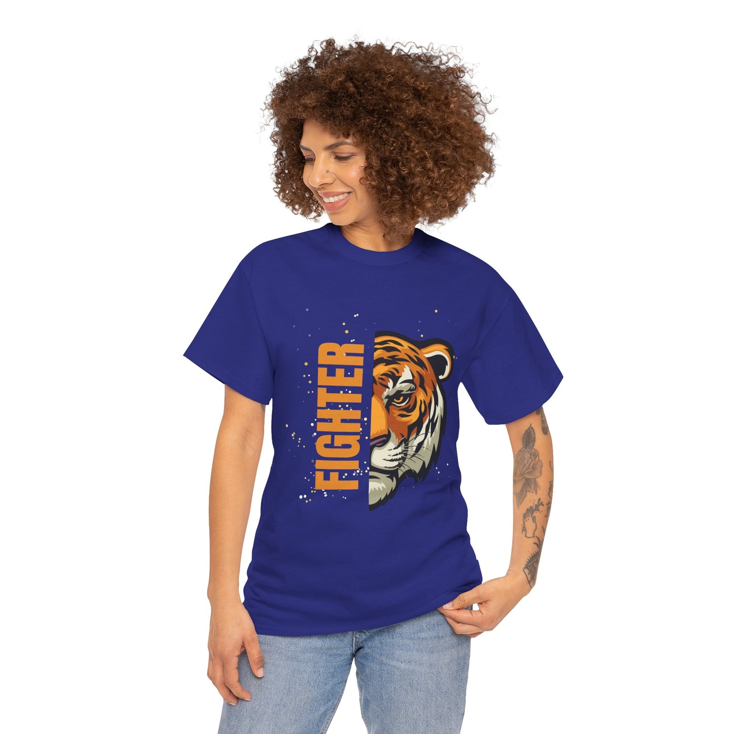 Fighter Tiger Graphic Tee - Unisex Cotton T-Shirt