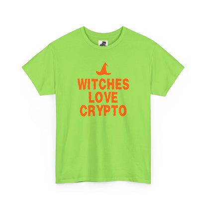 Witches Love Crypto Graphic Tee - Crypto Halloween Witch T-Shirt
