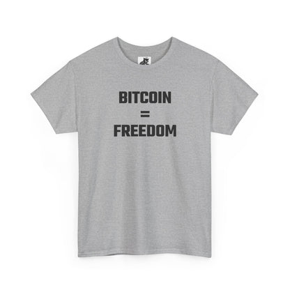 Bitcoin Equals Freedom Crypto Themed T-Shirt