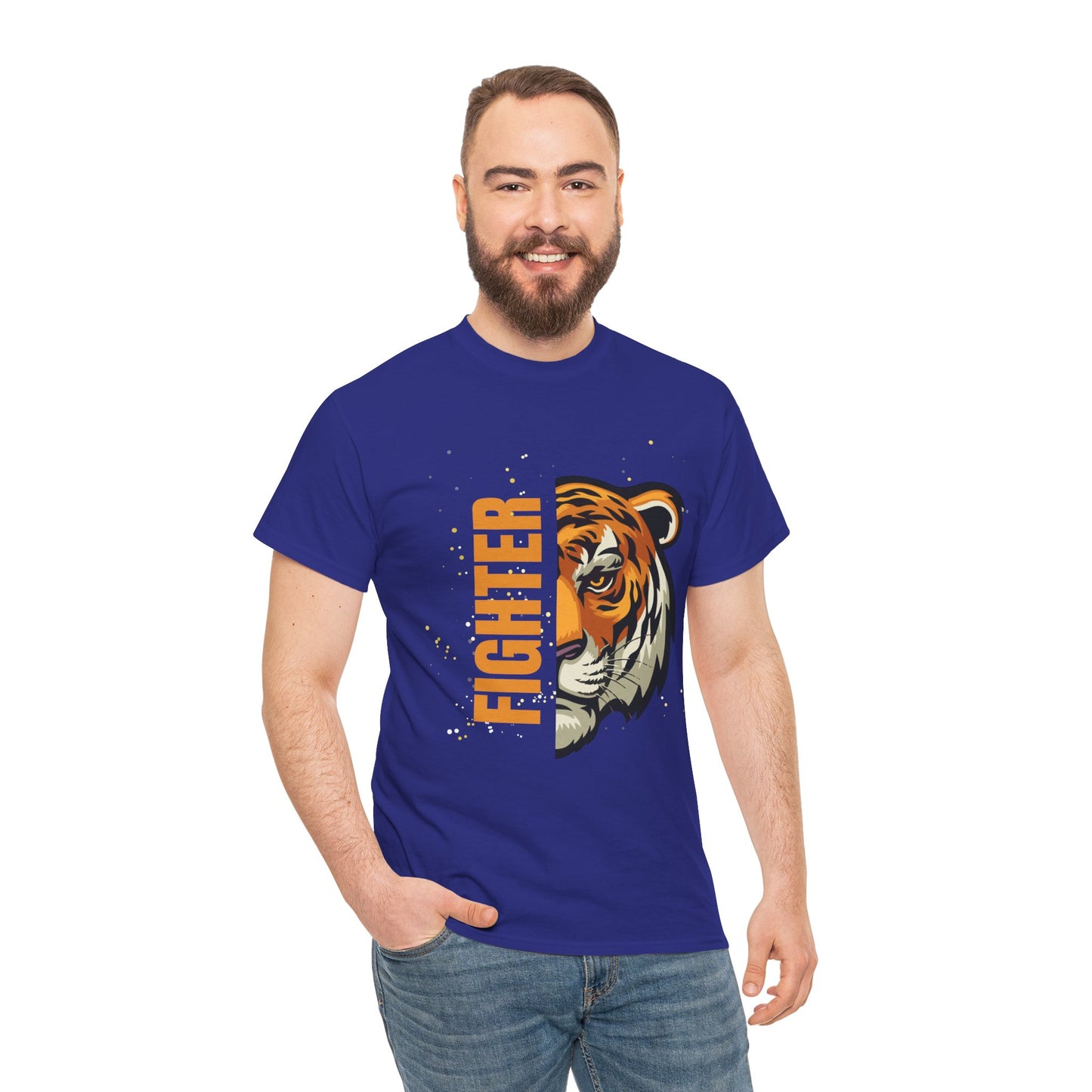 Fighter Tiger Graphic Tee - Unisex Cotton T-Shirt