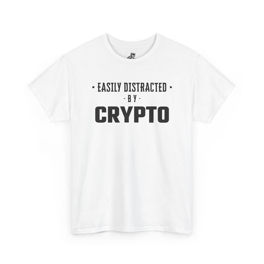 Easily Distracted By Crypto Graphic Tee - Unisex Cotton T-Shirt