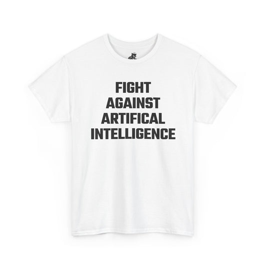 Fight Against Artificial Intelligence Graphic Tee - Unisex Cotton T-Shirt